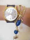 Relógio azul com Pulseira Elos