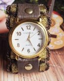 Relógio bracelete couro marrom
