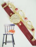 Relógio vermelho com Pulseira Elos
